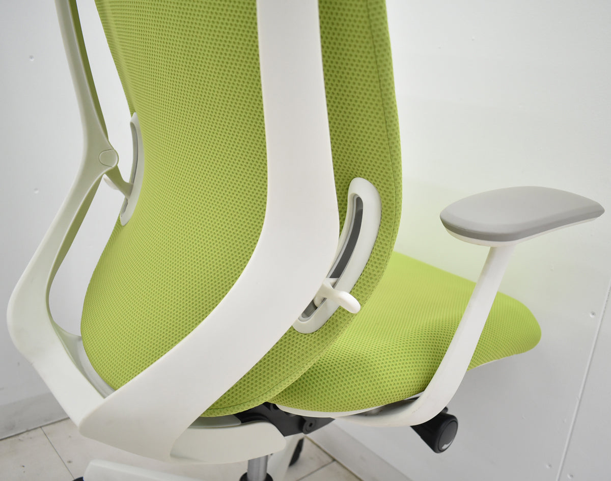 中古】オカムラ シルフィー ハイバック 固定肘 バックカーブアジャスト