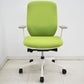 【中古】オカムラ　シルフィー　ハイバック　固定肘　バックカーブアジャスト　前傾機能　グリーン　2025120602【中古オフィス家具】