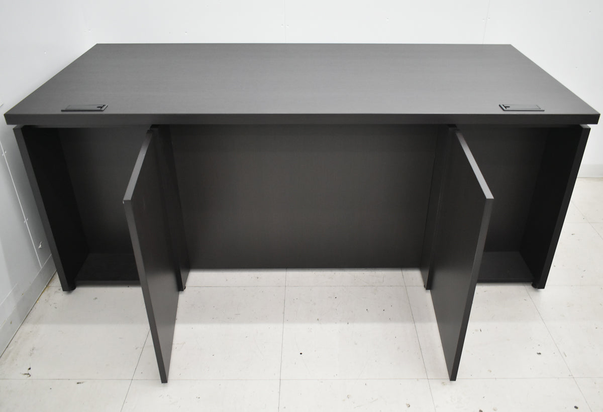 【中古】コクヨ　マネージメントS370シリーズ　役員用両袖デスク　2021年製　W1800　ウェンジブラウン　2025120803【中古オフィス家具】