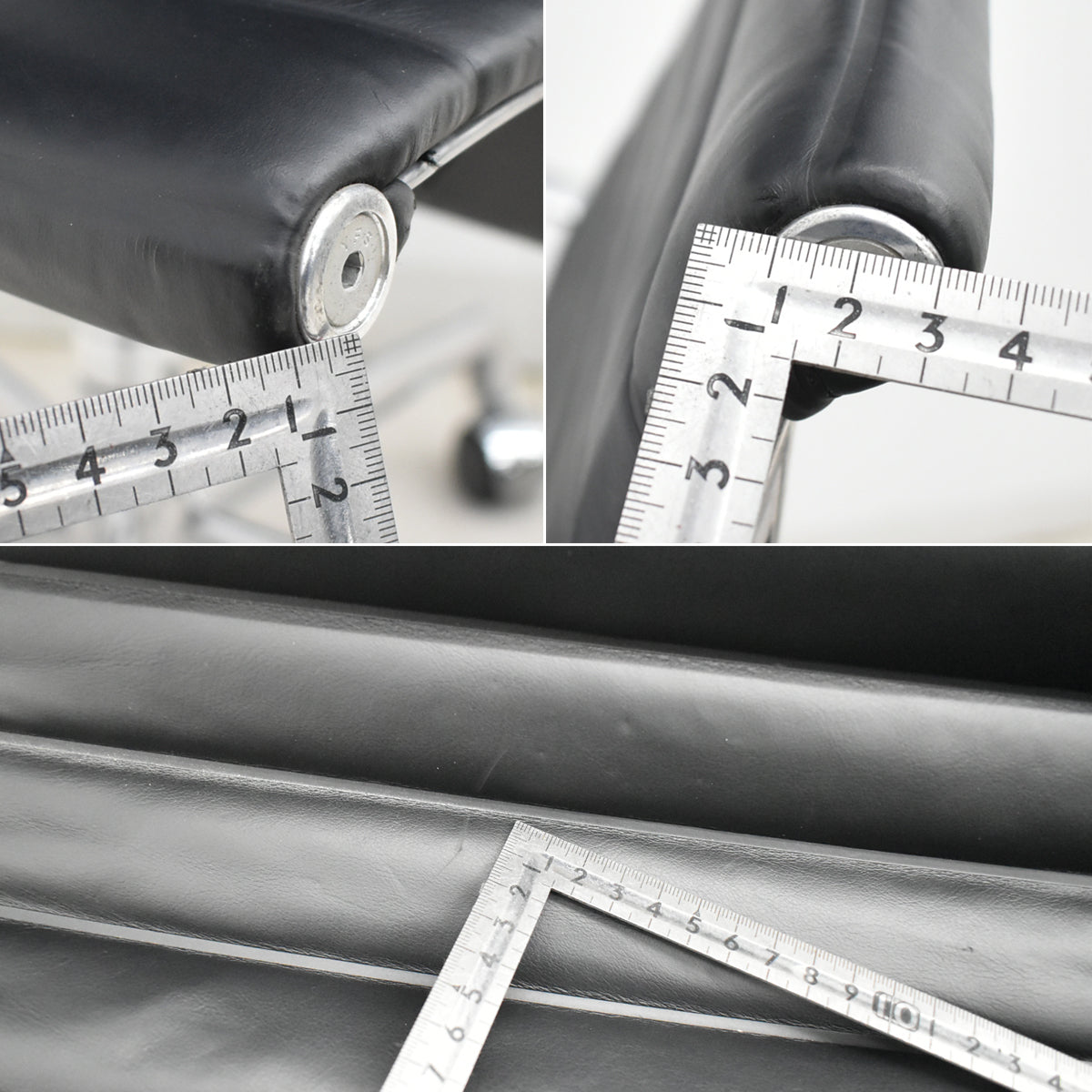 【中古】ハーマン・ミラー　アルミナムグループチェア　エグゼクティブ　総革張り　固定肘　ブラック　2025120902【中古オフィス家具】