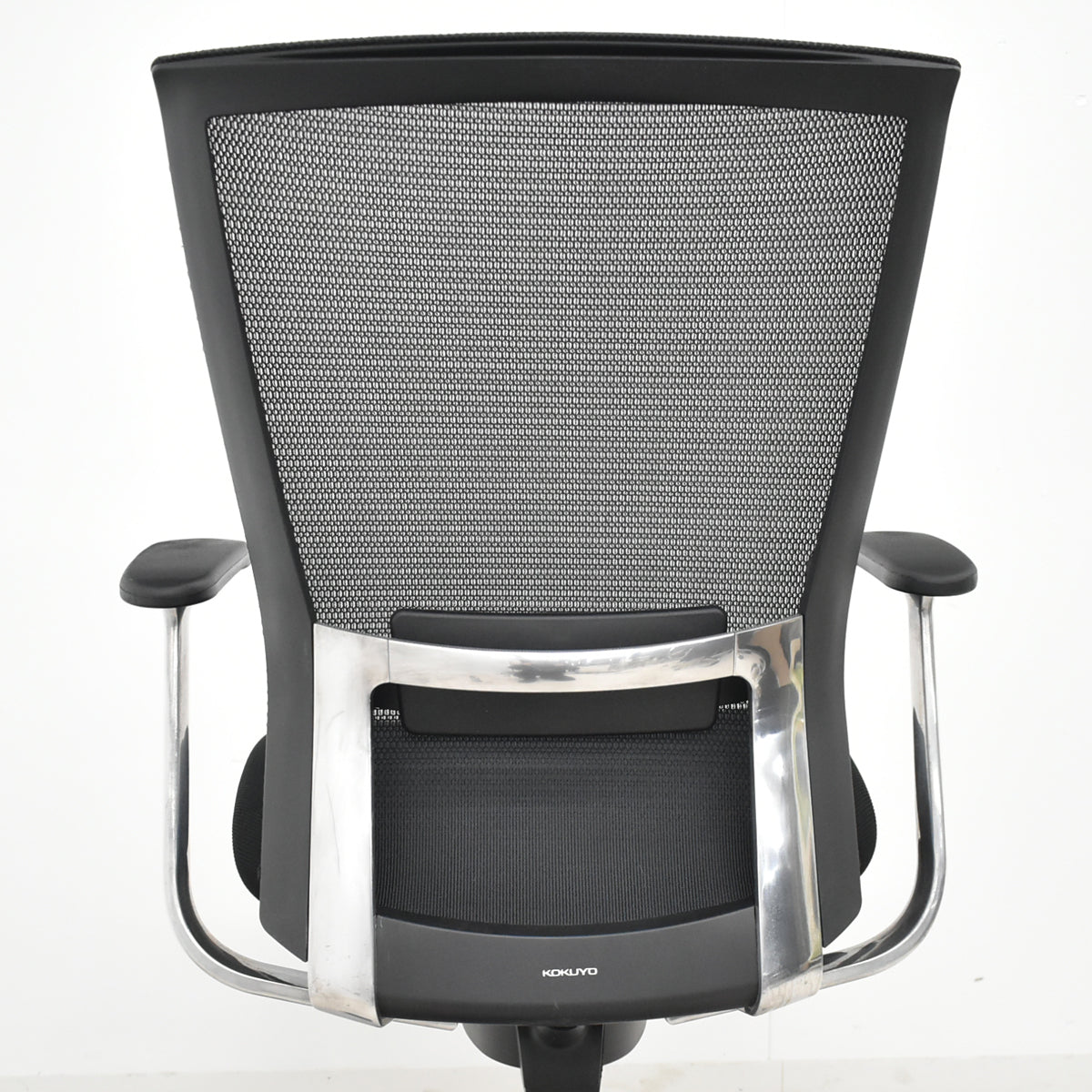 【中古】コクヨ　フォスターカリノ　固定肘　ポリッシュ脚　ランバーサポート　ブラック　2025120905【中古オフィス家具】