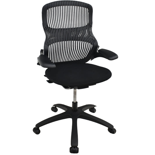 【中古】Knoll　ジェネレーション　可動肘（ハイパフォーマンス肘）ブラック脚　ブラック　2025121003【中古オフィス家具】
