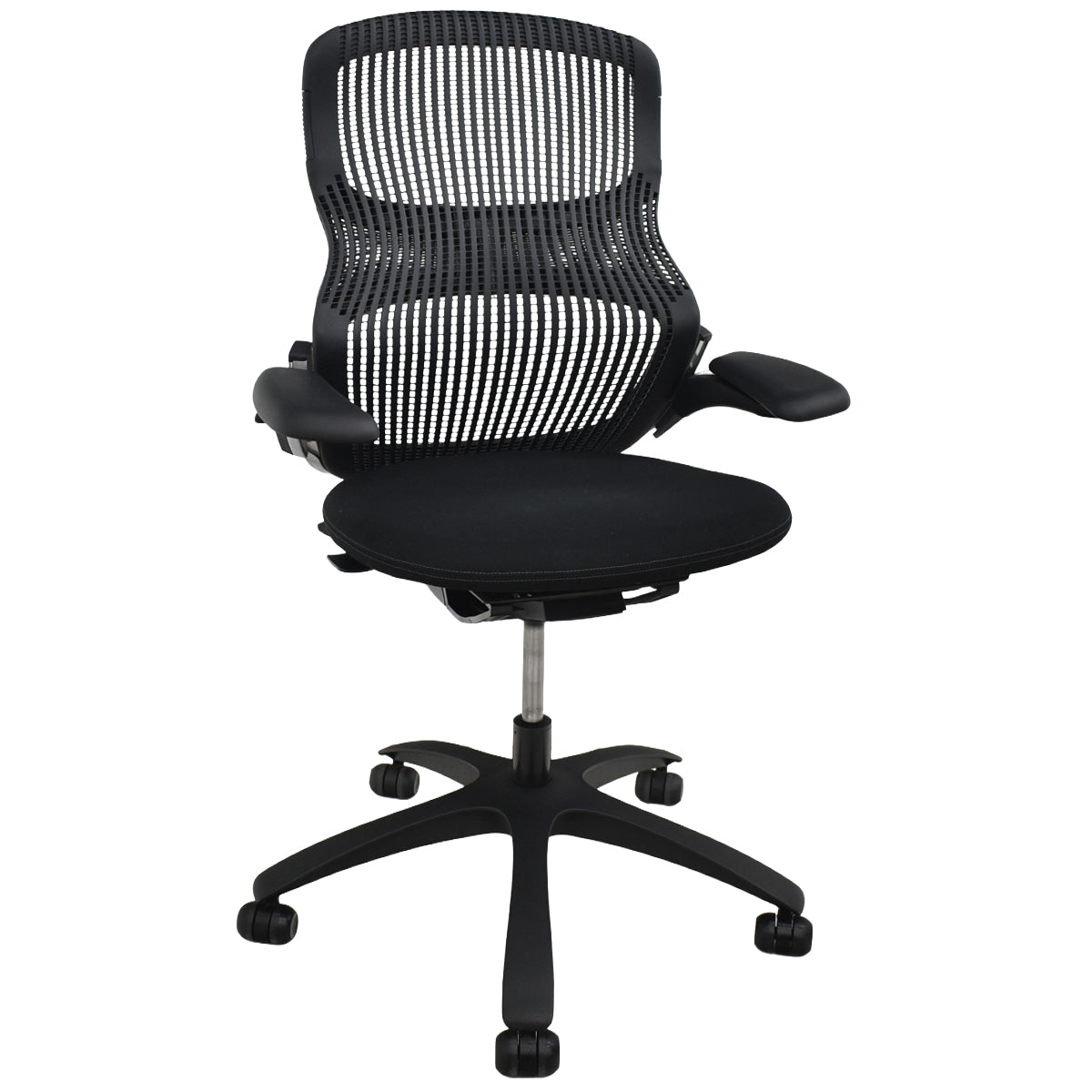 【中古】Knoll　ジェネレーション　可動肘（ハイパフォーマンス肘）ブラック脚　ブラック　2025121004【中古オフィス家具】