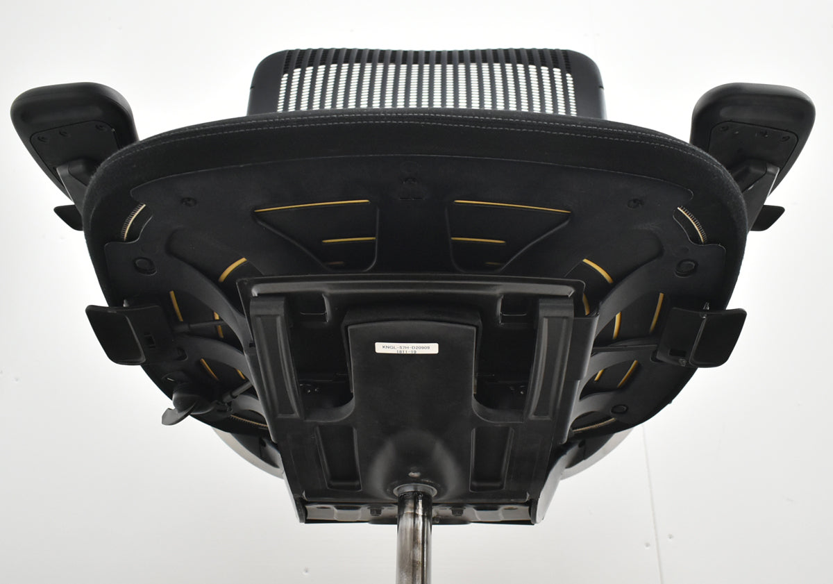 【中古】Knoll　ジェネレーション　可動肘（ハイパフォーマンス肘）ブラック脚　ブラック　2025121005【中古オフィス家具】