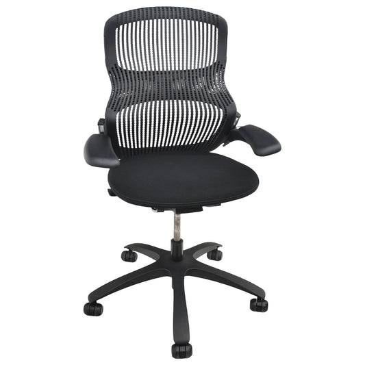 【中古】Knoll　ジェネレーション　可動肘（ハイパフォーマンス肘）ブラック脚　ブラック　2025121005【中古オフィス家具】