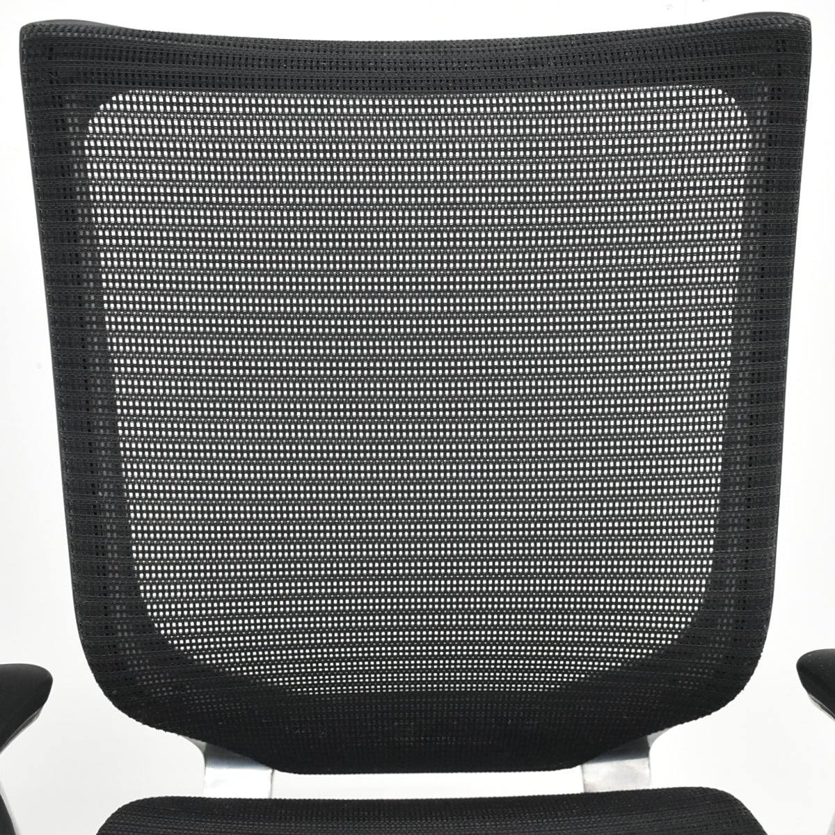 【中古】オカムラ　バロン　ハイバック　固定肘　ポリッシュ　肘パッド新品交換済　ブラック　2025121102【中古オフィス家具】