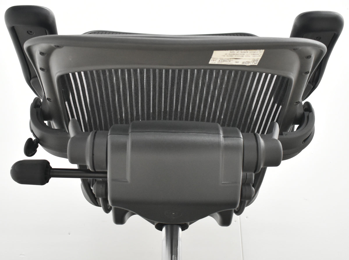 【中古】ハーマンミラー　アーロンチェア　スタンダード　Ｂサイズ　ランバーサポート　昇降ガス新品交換済　ブラック　2025121103【中古オフィス家具】