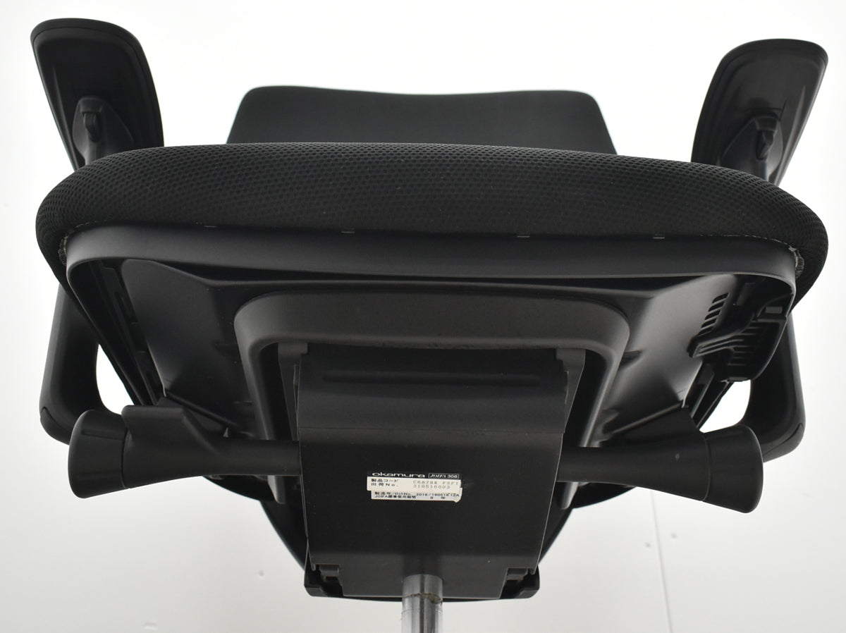 【中古】オカムラ　シルフィー　ハイバック　可動肘　バックカーブアジャスト　前傾機能　ポリッシュ　2025121505【中古オフィス家具】