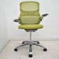【中古】Knoll　ジェネレーション　可動肘（ハイパフォーマンス肘）ポリッシュ脚　グリーン　2025121704【中古オフィス家具】