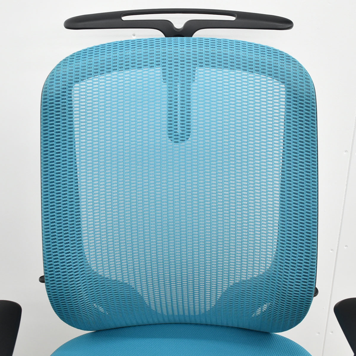 【中古】オカムラ　シルフィー　ハイバック　可動肘　バックカーブアジャスト　前傾機能　ハンガー　ブルーグリーン　2025121805【中古オフィス家具】