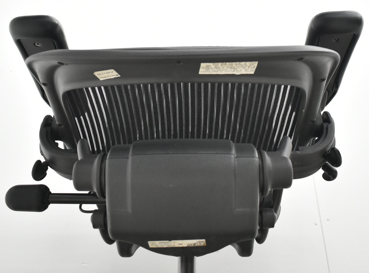 【中古】ハーマンミラー　アーロンチェア　Aサイズ　フル装備　ランバーサポート　ブラック　2025122204【中古オフィス家具】