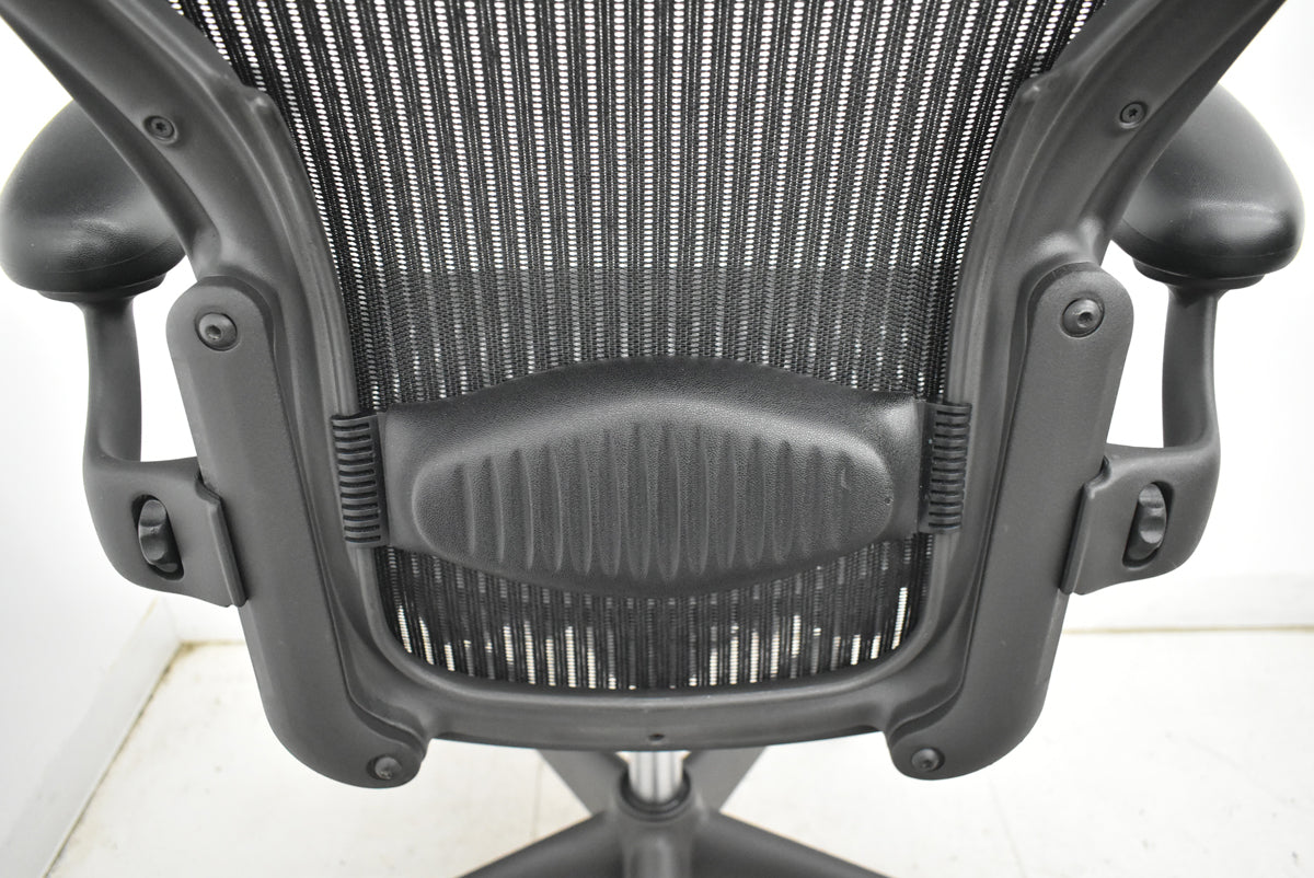 【中古】ハーマンミラー　アーロンチェア　Aサイズ　フル装備　ランバーサポート　ブラック　2025122204【中古オフィス家具】