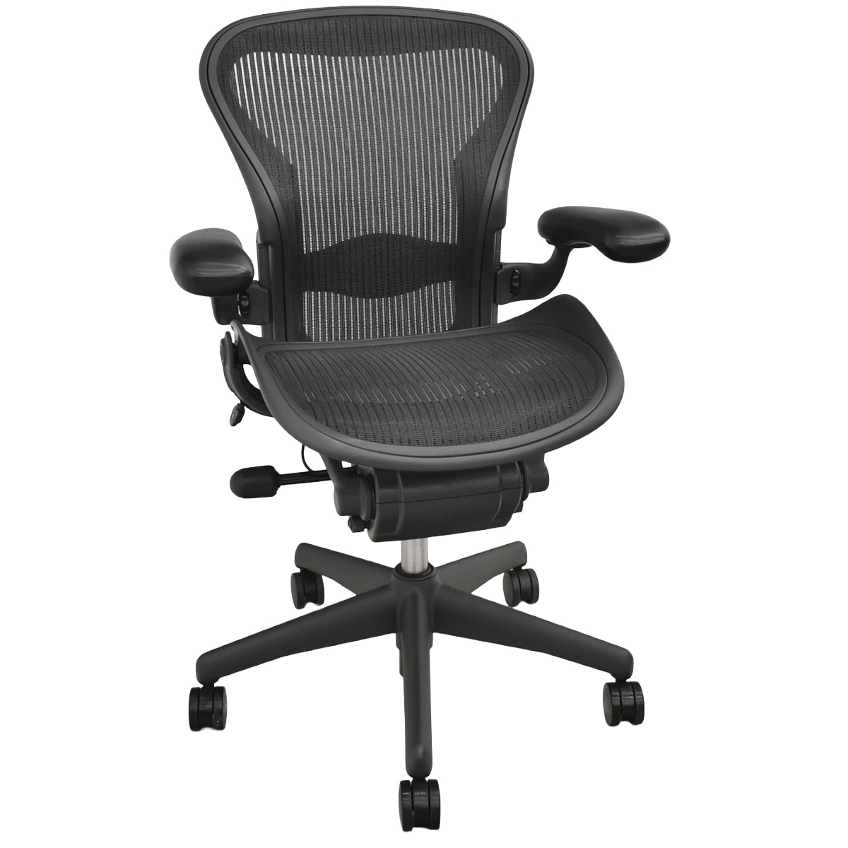 【中古】ハーマンミラー　アーロンチェア　Aサイズ　フル装備　ランバーサポート　ブラック　2025122205【中古オフィス家具】