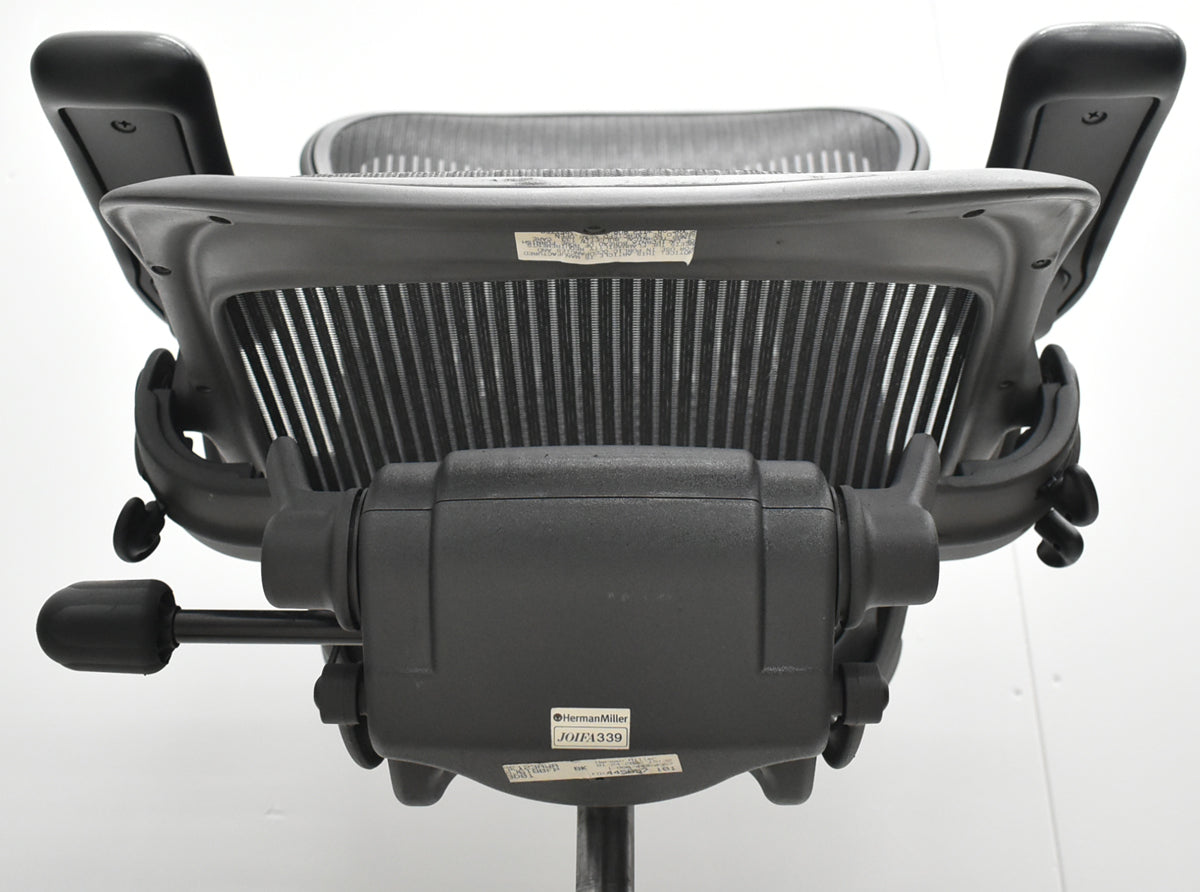 【中古】ハーマンミラー　アーロンチェア　Aサイズ　フル装備　ランバーサポート　ブラック　2025122206【中古オフィス家具】