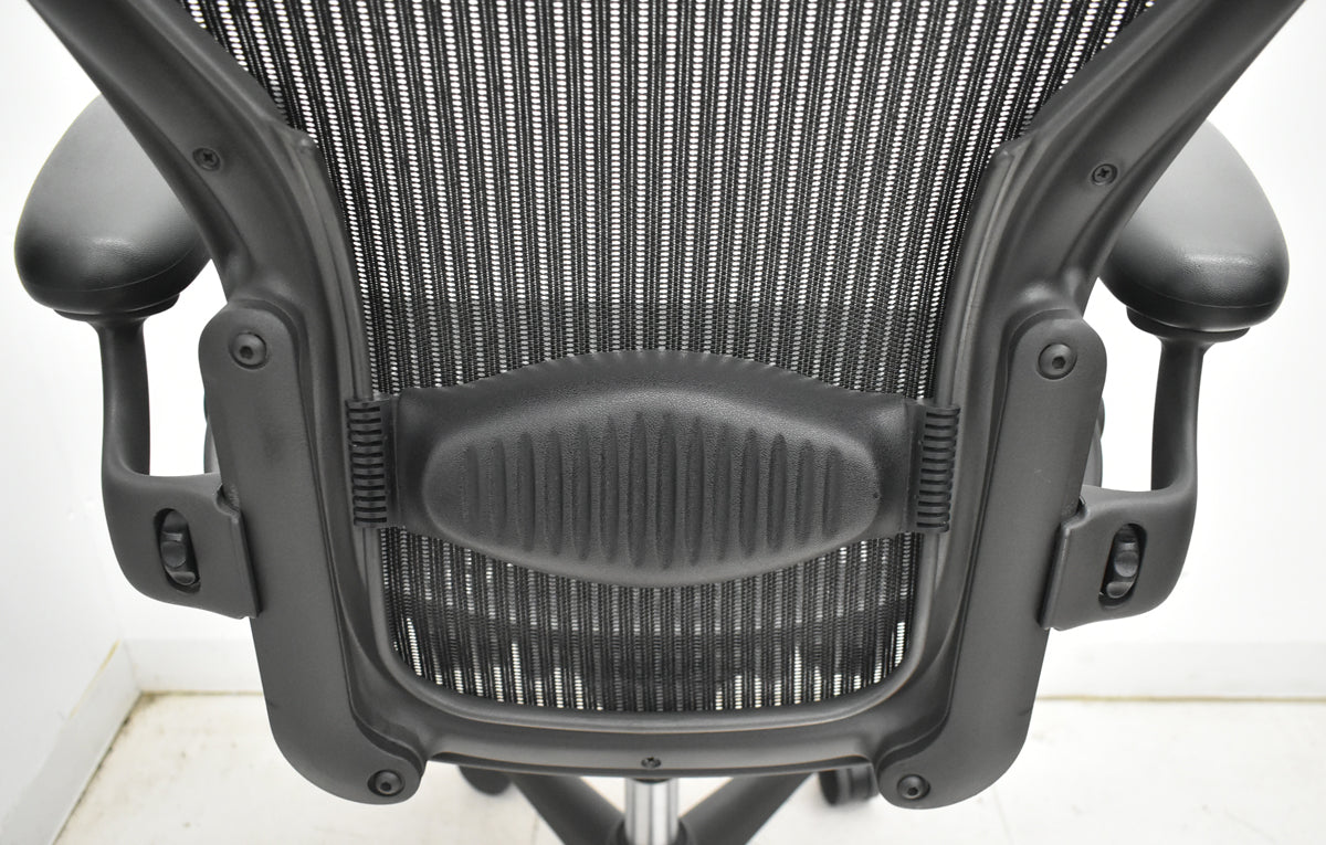 【中古】ハーマンミラー　アーロンチェア　Aサイズ　フル装備　ランバーサポート　ブラック　2025122206【中古オフィス家具】