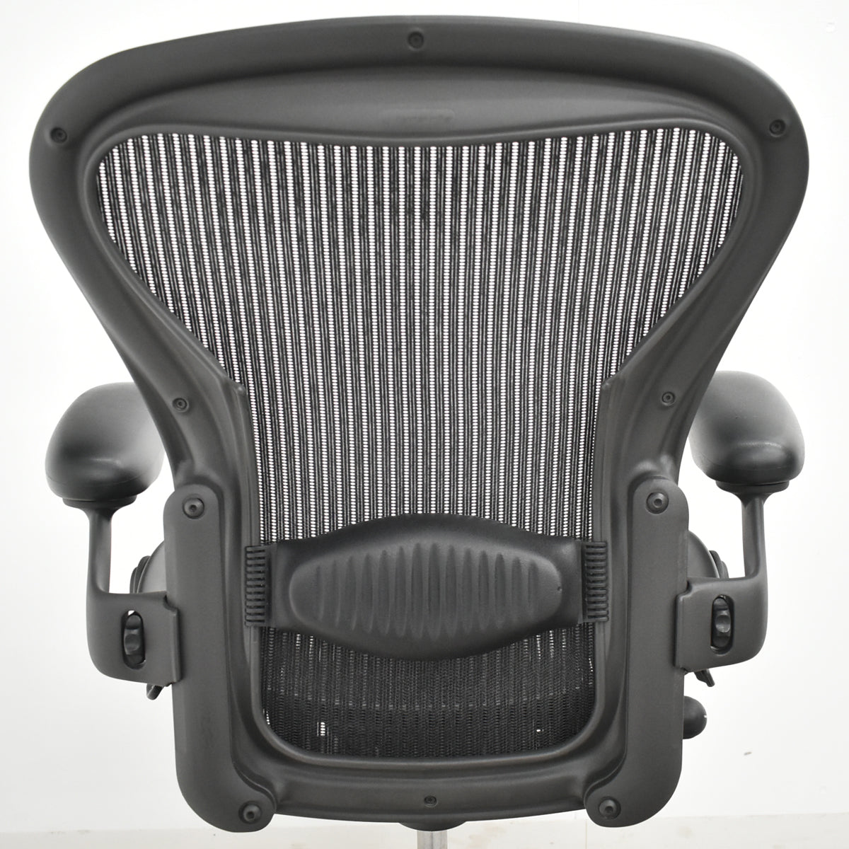 【中古】ハーマンミラー　アーロンチェア　Aサイズ　フル装備　ランバーサポート　ブラック　2025122301【中古オフィス家具】