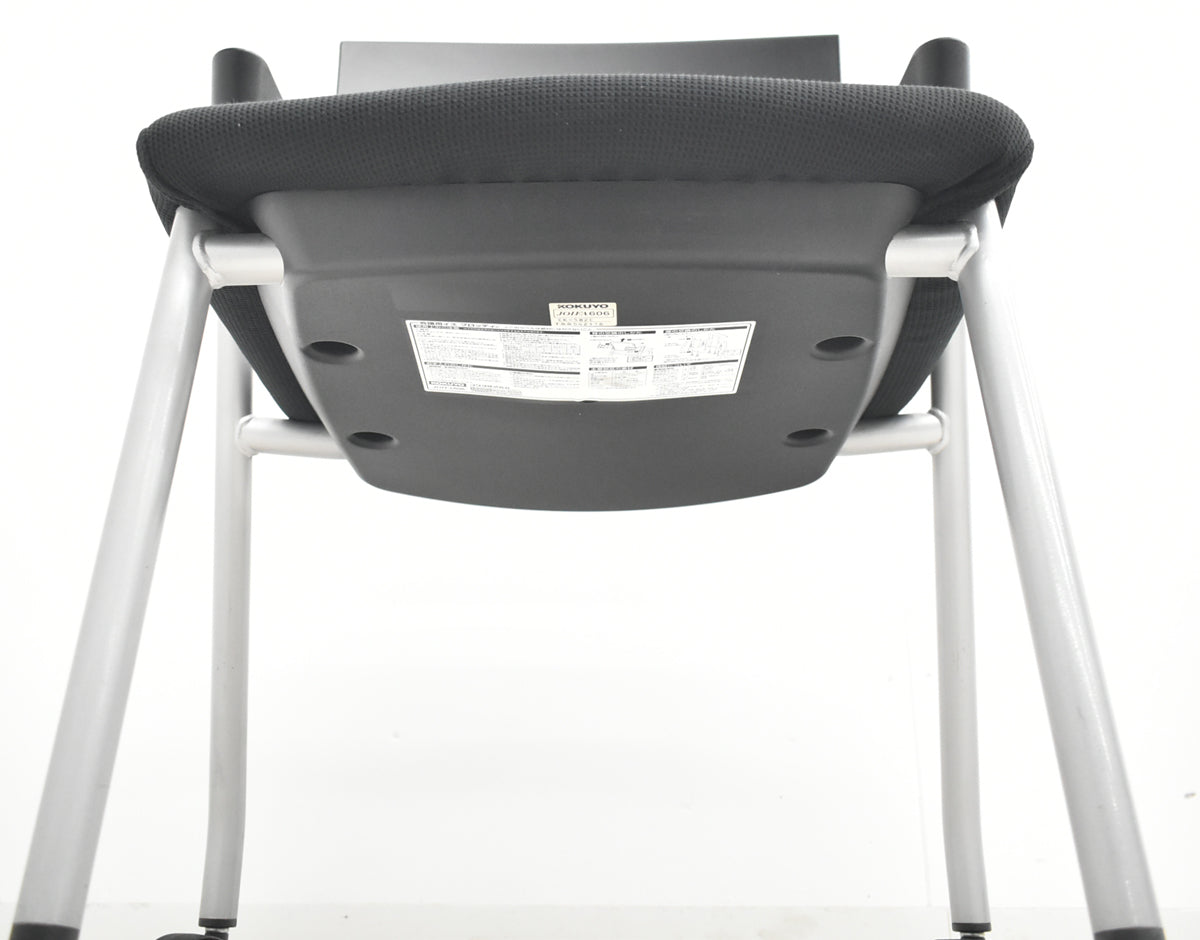 【中古】 コクヨ　プロッティ　ミーティングチェア　キャスター付　ブラック　幅550　2025122403【中古オフィス家具】