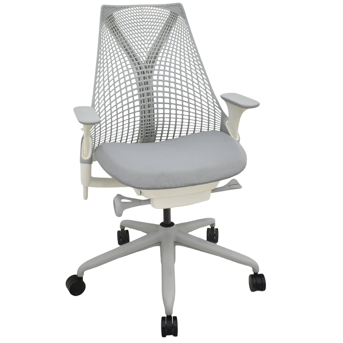 【中古】ハーマンミラー　セイルチェア　可動肘　前傾機能　グレー　2025122504【中古オフィス家具】