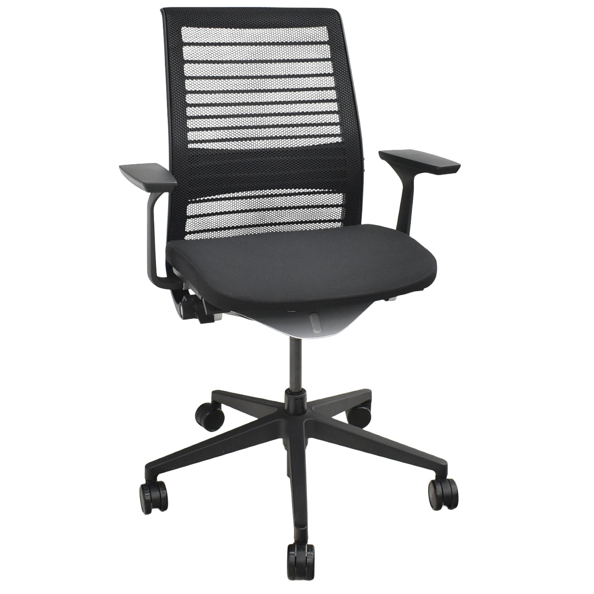 【中古】スチールケース　シンク２　固定肘　ランバーサポート　2026010606【中古オフィス家具】