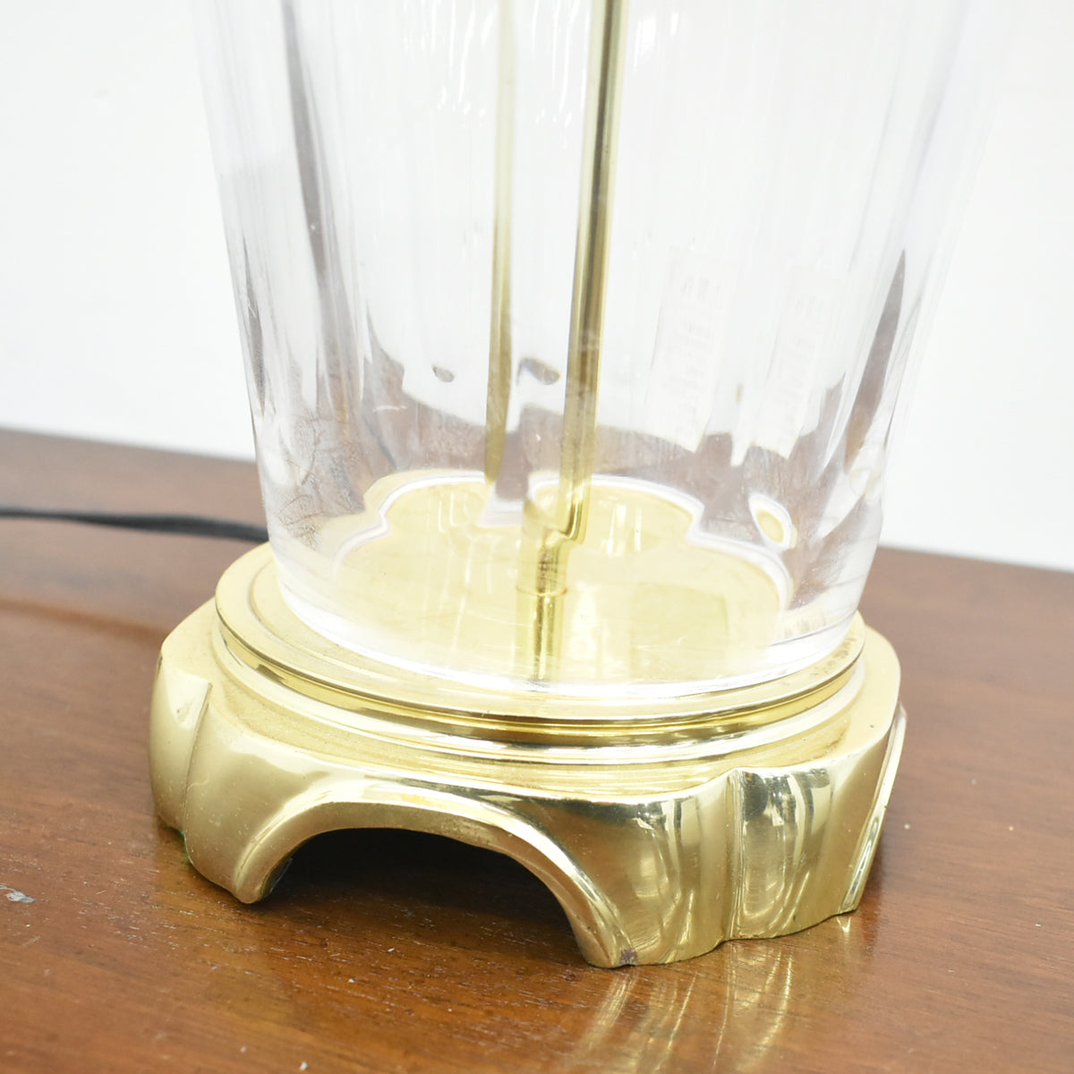 【中古】ドレクセルヘリテイジ　テーブルランプ　卓上照明　直径460　ガラス　2026011901【中古オフィス家具】