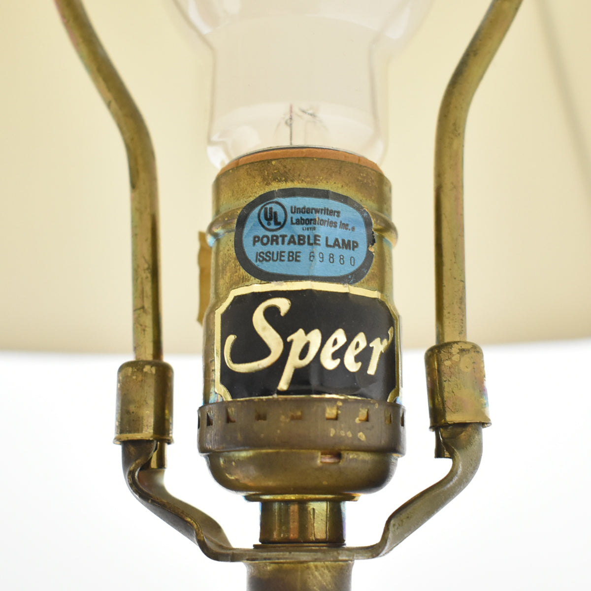 【中古】ドレクセルヘリテイジ　テーブルランプ　卓上照明　直径460　ガラス　2026011902【中古オフィス家具】