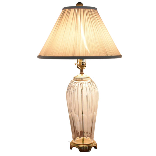 【中古】ドレクセルヘリテイジ　テーブルランプ　卓上照明　直径460　ガラス　2026011902【中古オフィス家具】