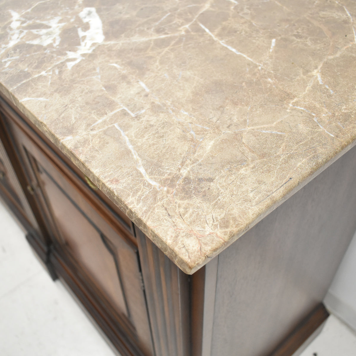 【中古】ドレクセルヘリテイジ　コヴィントンパークコレクション　サイドボード　天板・大理石　幅1930　木製　2026011903【中古オフィス家具】