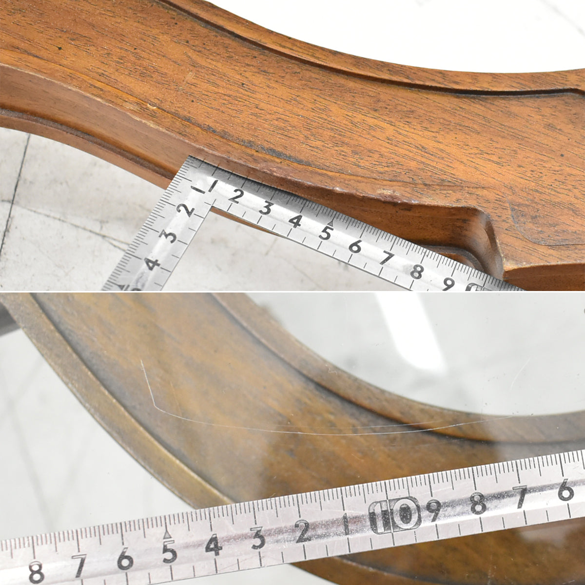 【中古】ドレクセルヘリテイジ　フランチェスカ　ガラスセンターテーブル　全幅1325　木製　2026011905【中古オフィス家具】