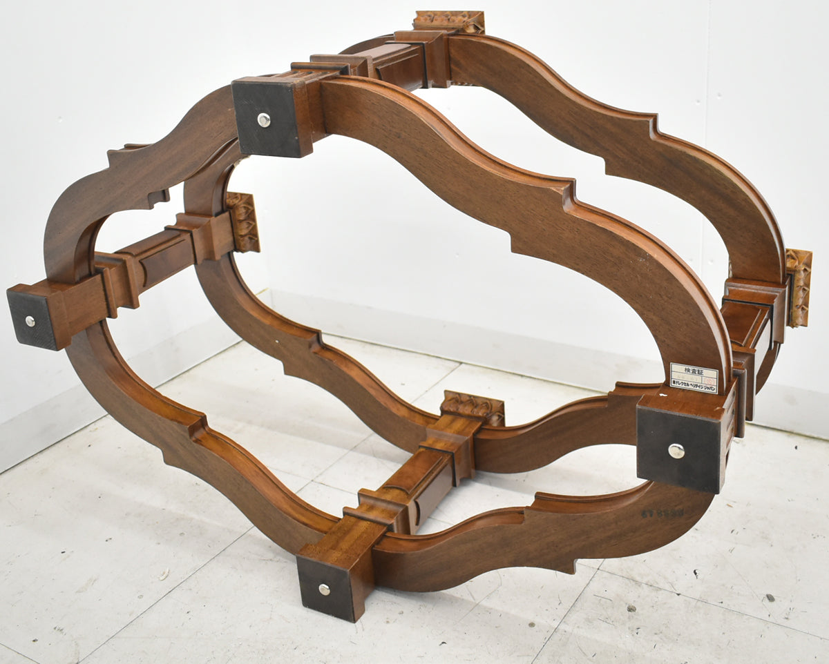 【中古】ドレクセルヘリテイジ　フランチェスカ　ガラスセンターテーブル　全幅1325　木製　2026011905【中古オフィス家具】