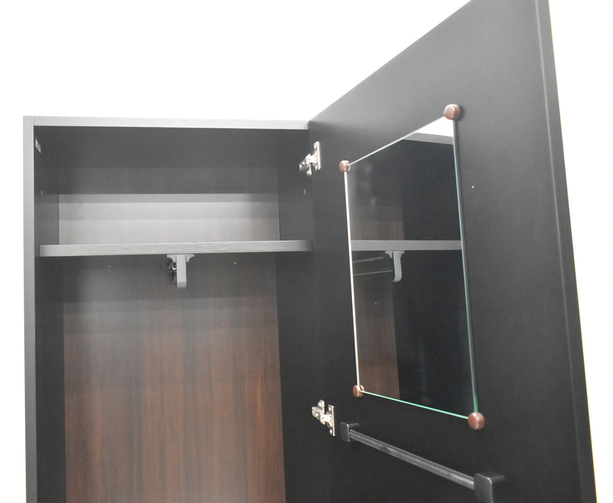 【中古】オカムラ　EX-37　ワードローブ　幅1840　ダークブラウン　2026012101【中古オフィス家具】