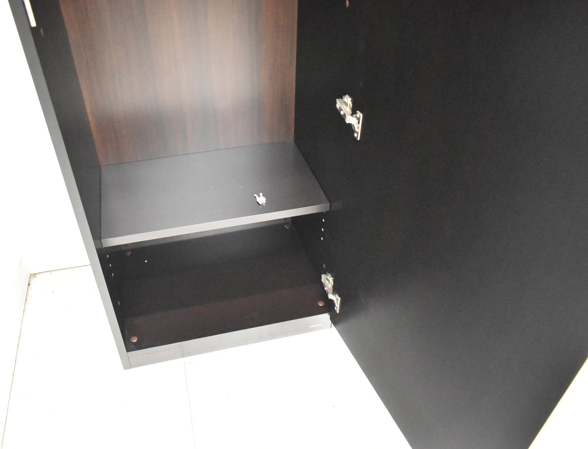 【中古】オカムラ　EX-37　ワードローブ　幅1840　ダークブラウン　2026012101【中古オフィス家具】