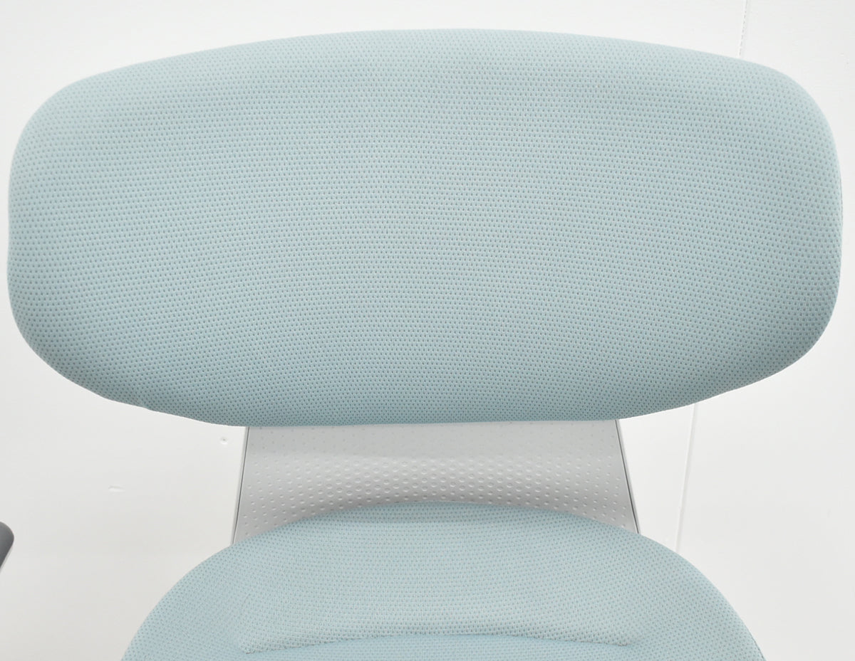 【中古】コクヨ　イング　固定肘　ラテラルタイプ　ナイロンキャスター　アッシュターコイズ　2026012206【中古オフィス家具】