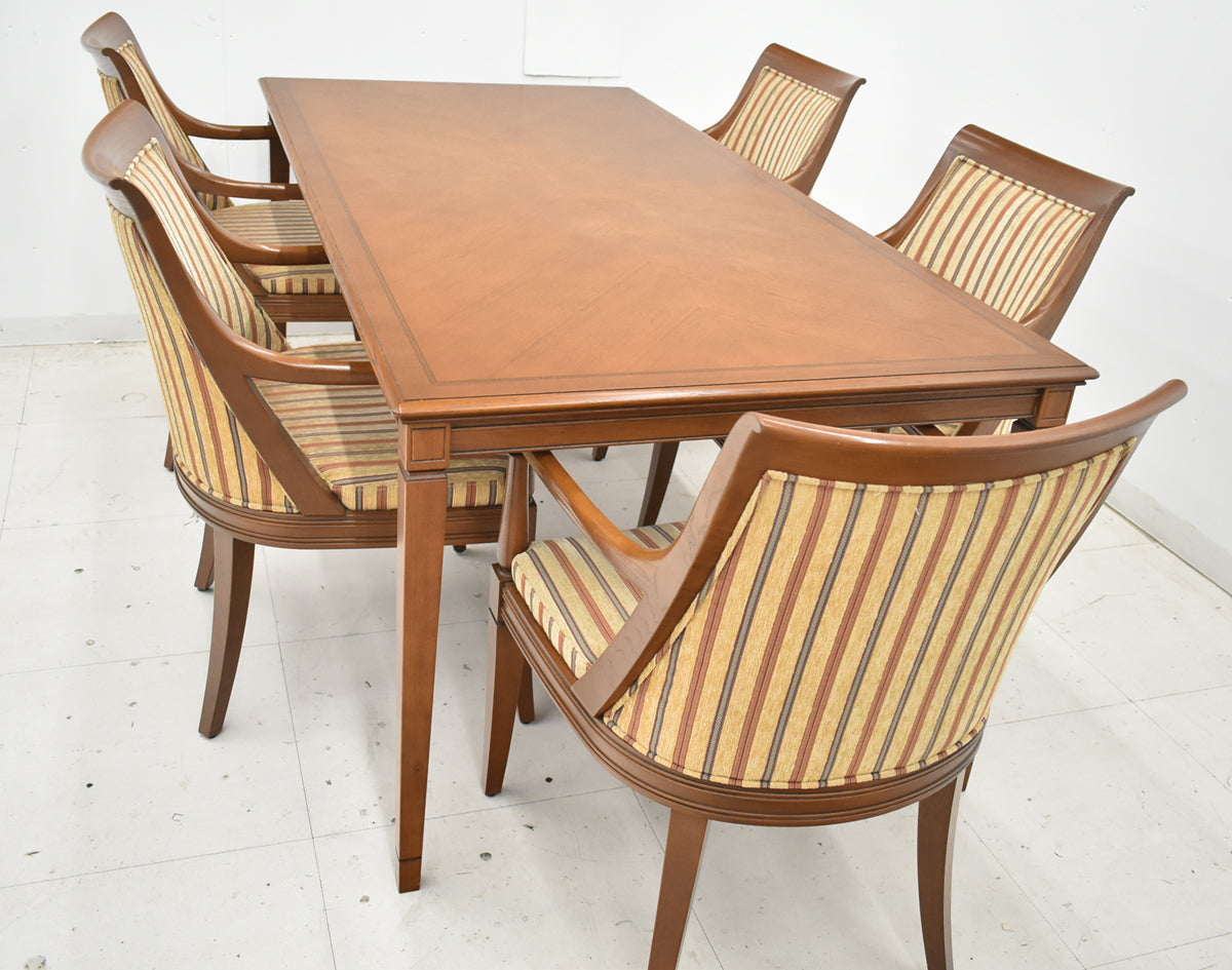 【中古】カンディハウス　バートン＋シェルヴ　高級ダイニング６点セット　木製　幅1800　2026012901【中古オフィス家具】