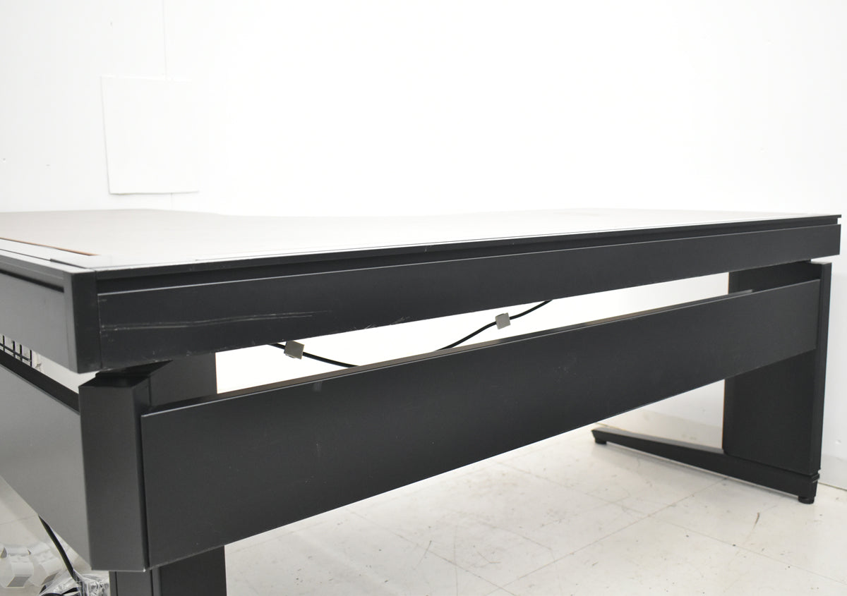 【中古】オカムラ　プロステージクレストUD　電動昇降L型デスク　コントロールスイッチインジゲーターメモリ機能　幅1570　2026020502【中古オフィス家具】