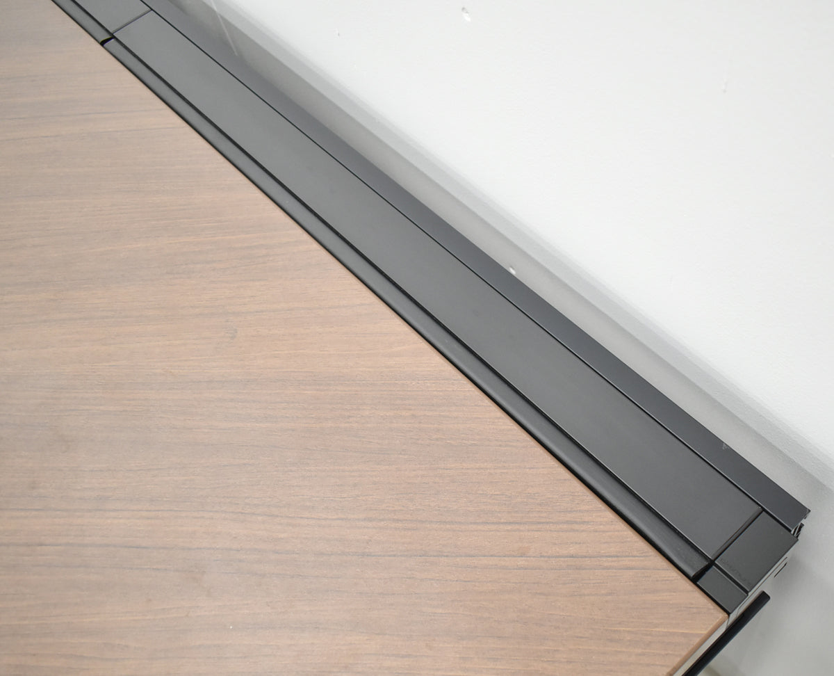 【中古】オカムラ　プロステージクレストUD　電動昇降L型デスク　コントロールスイッチインジゲーターメモリ機能　幅1570　2026020502【中古オフィス家具】