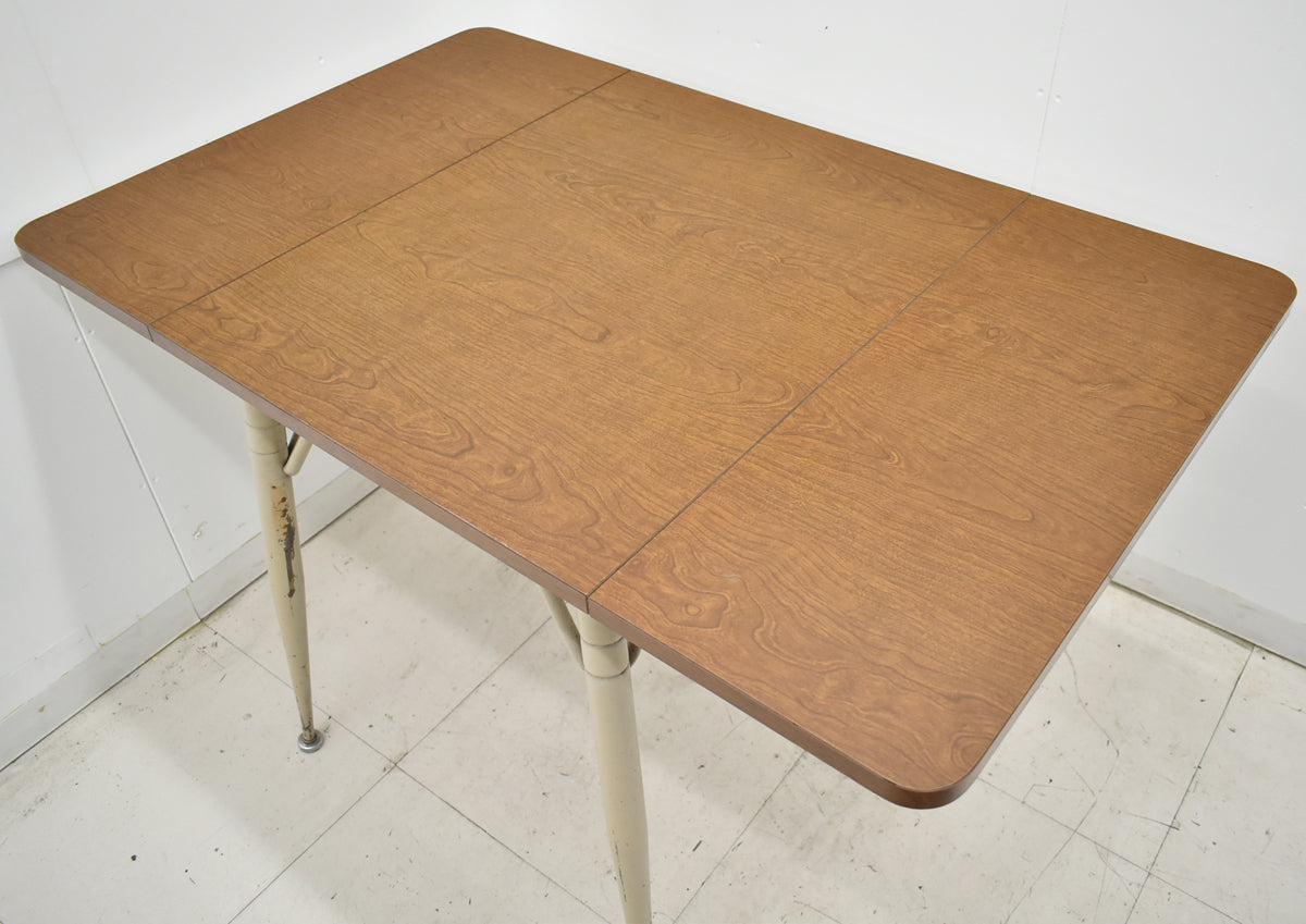 【中古】メーカー不明　バタフライ　ダイニングテーブル　USヴィンテージ　ミッドセンチュリー　テーパードレッグ　幅1210　2026020901【中古オフィス家具】