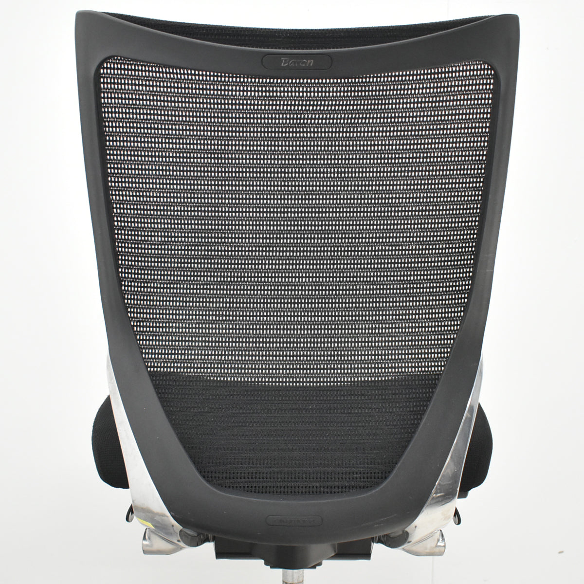 【中古】オカムラ　バロン　ローバック　ポリッシュ脚　肘なし　ブラック　2026020904【中古オフィス家具】