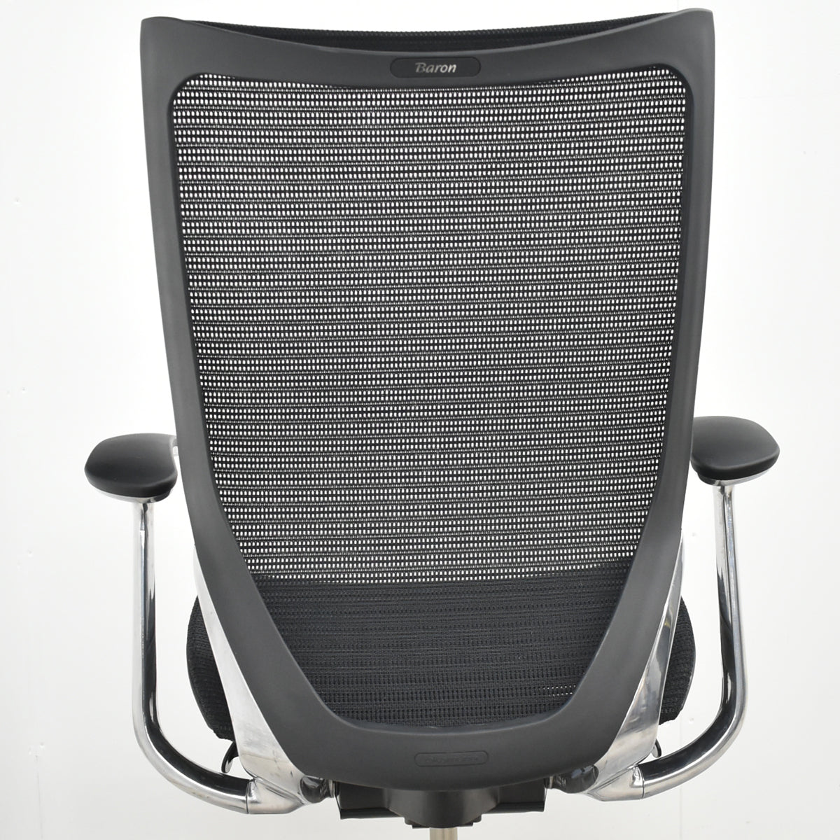 【中古】オカムラ　バロン　肘パッド新品　ハイバック　固定肘　ポリッシュ　ブラック　2026021203【中古オフィス家具】
