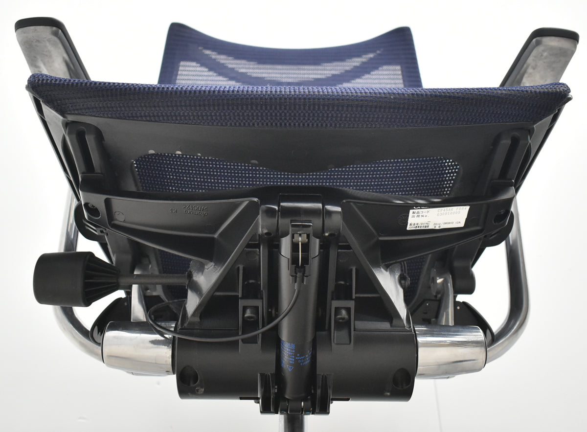 【中古】オカムラ　バロン　肘パッド新品　ハイバック　固定肘　ポリッシュ　ダークブルー　2026021205【中古オフィス家具】