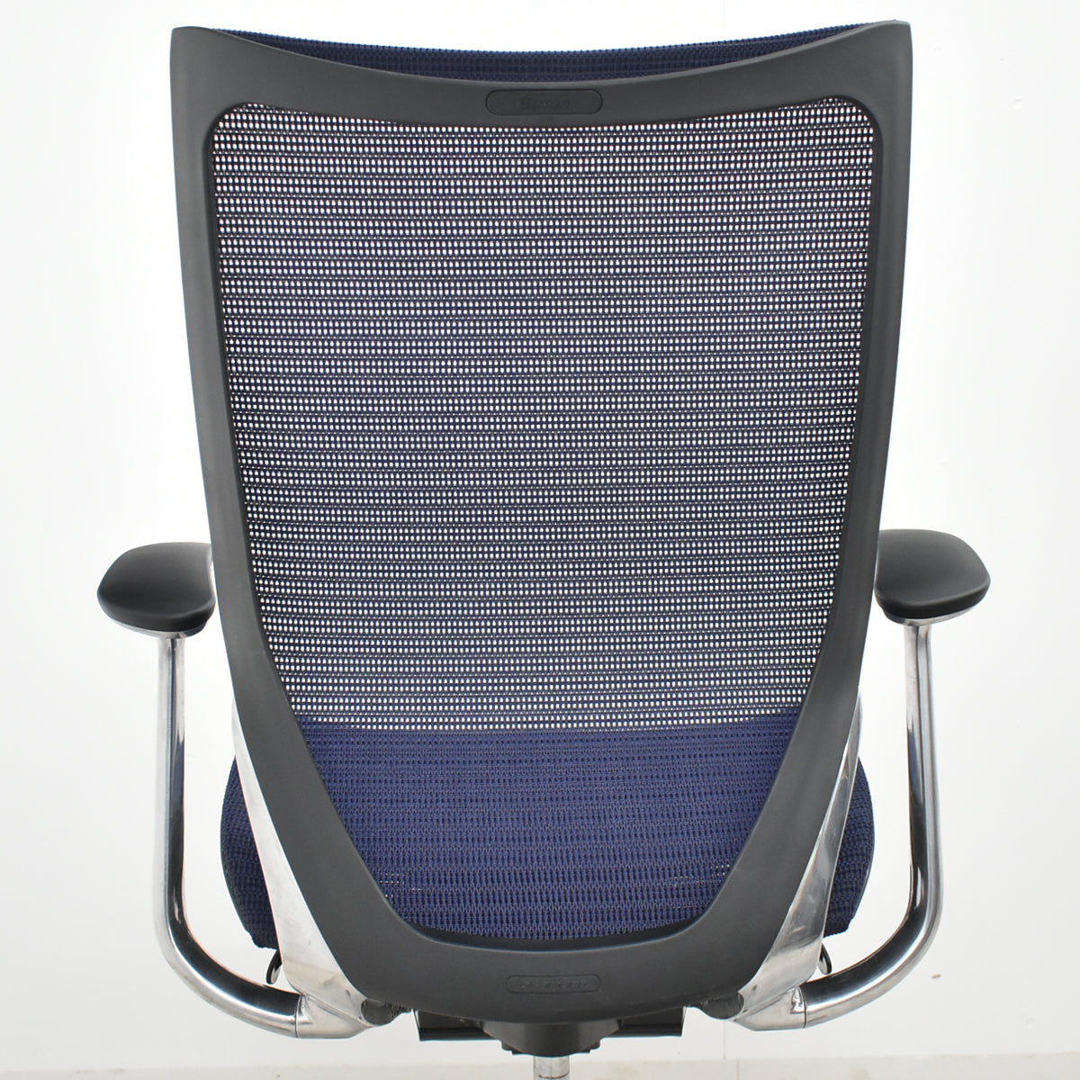 【中古】オカムラ　バロン　肘パッド新品　ハイバック　固定肘　ポリッシュ　ダークブルー　2026021206【中古オフィス家具】