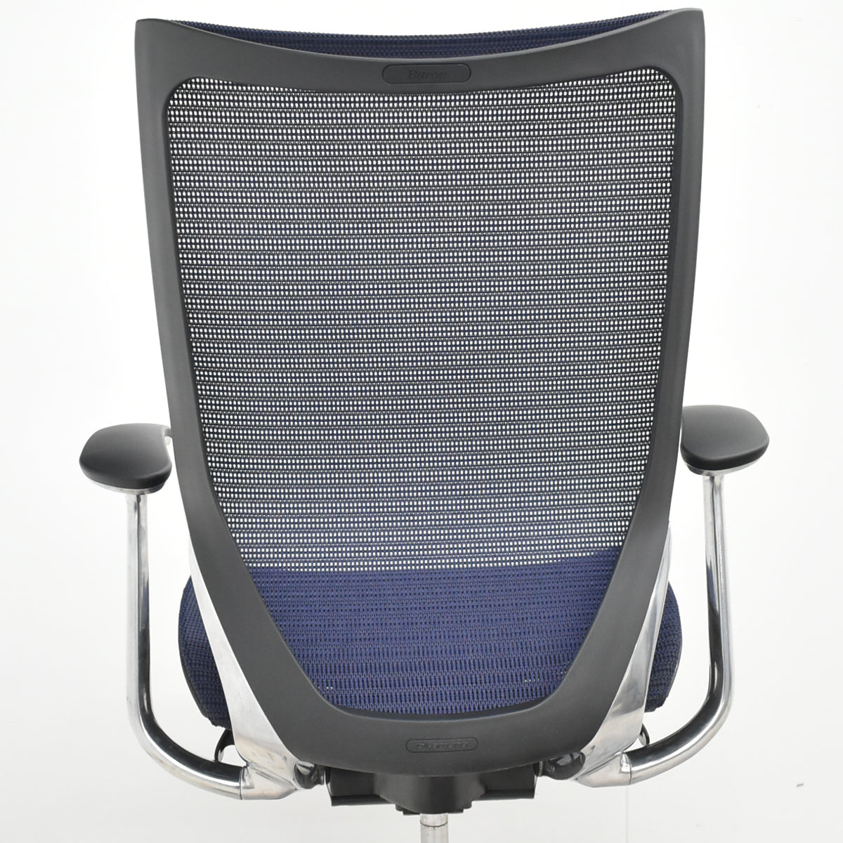 【中古】オカムラ　バロン　肘パッド新品　ハイバック　固定肘　ポリッシュ　ダークブルー　2026021301【中古オフィス家具】