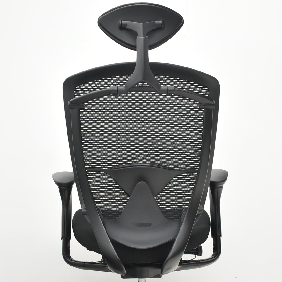 【中古】オカムラ　コンテッサ　可動肘　ヘッドレスト　ランバーサポート　ハンガー　ブラックフレーム　2026021401【中古オフィス家具】