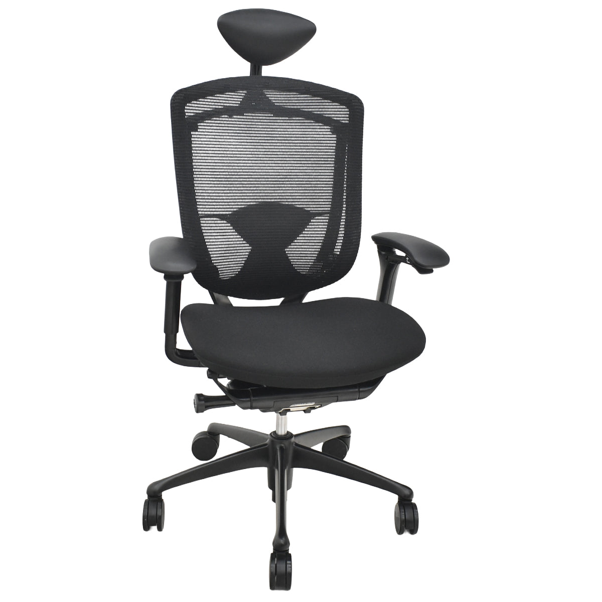 【中古】オカムラ　コンテッサ　可動肘　ヘッドレスト　ランバーサポート　ハンガー　ブラックフレーム　2026021401【中古オフィス家具】