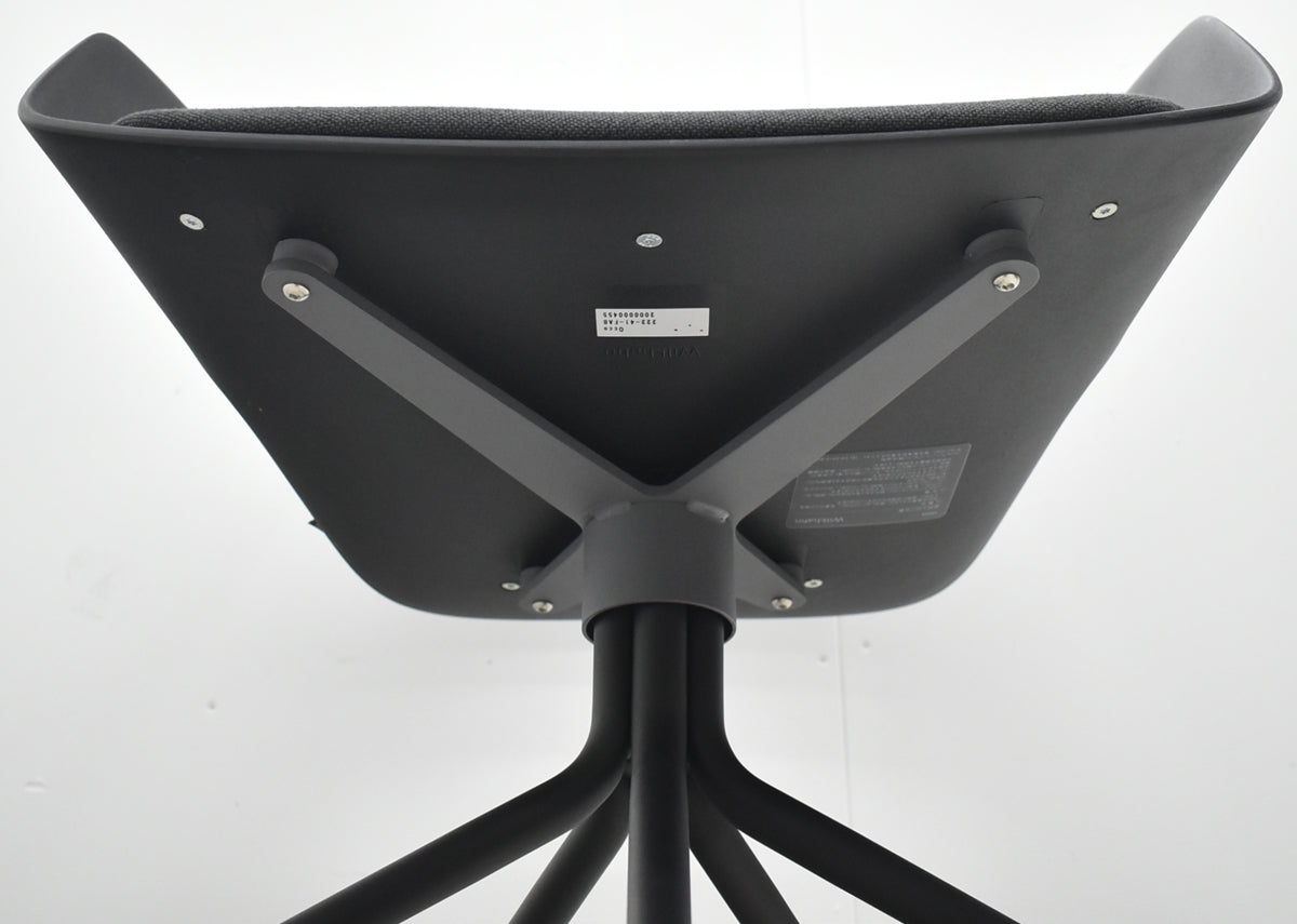 【中古】ウィルクハーン　222renge OCCO　オッコ　座面クッション付　ウレタンキャスター　ブラック　2026021402【中古オフィス家具】