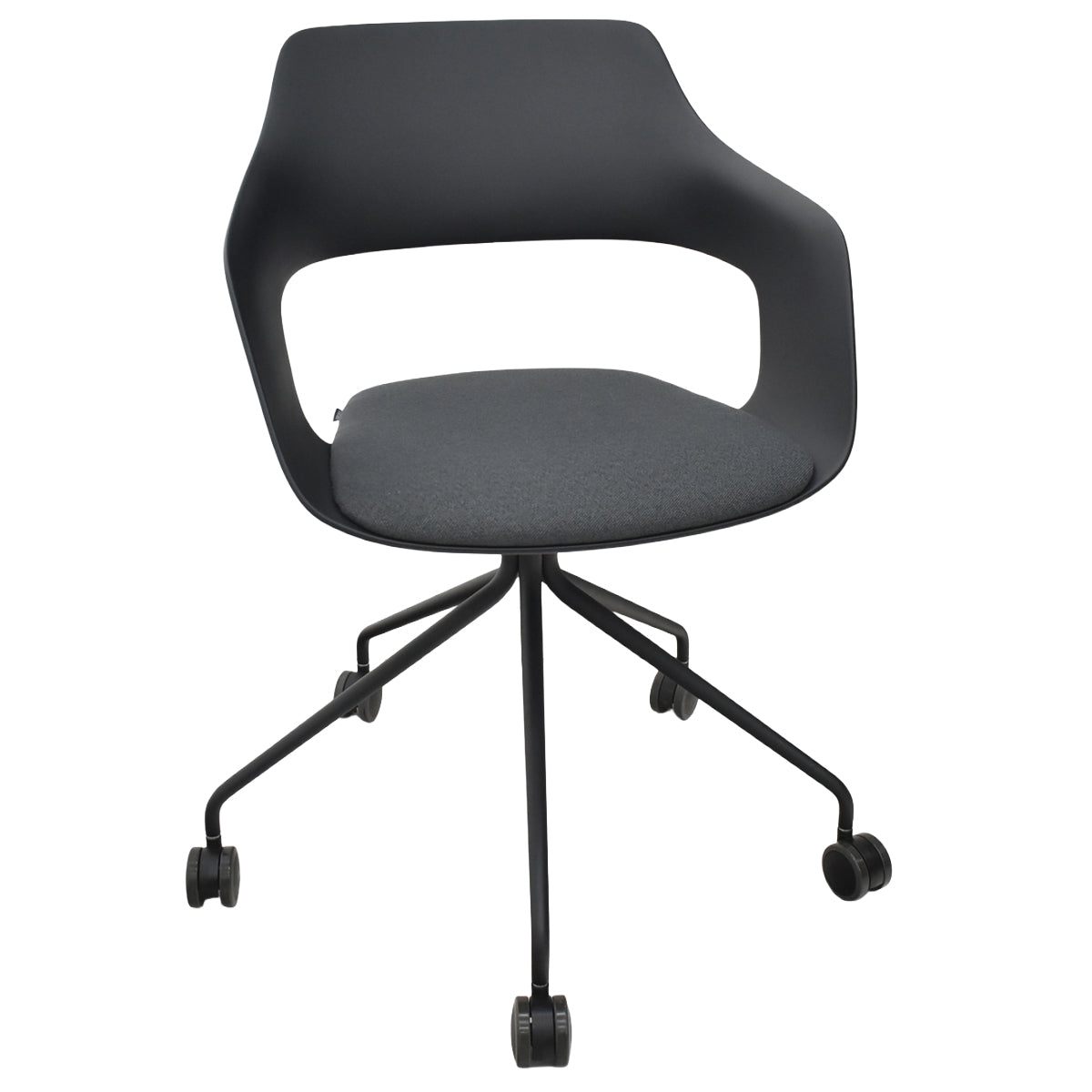 【中古】ウィルクハーン　222renge OCCO　オッコ　座面クッション付　ウレタンキャスター　ブラック　2026021402【中古オフィス家具】