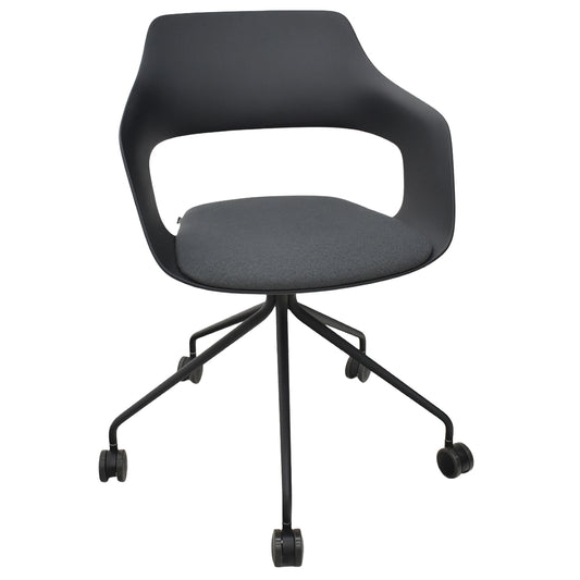 【中古】ウィルクハーン　222renge OCCO　オッコ　座面クッション付　ウレタンキャスター　ブラック　2026021402【中古オフィス家具】