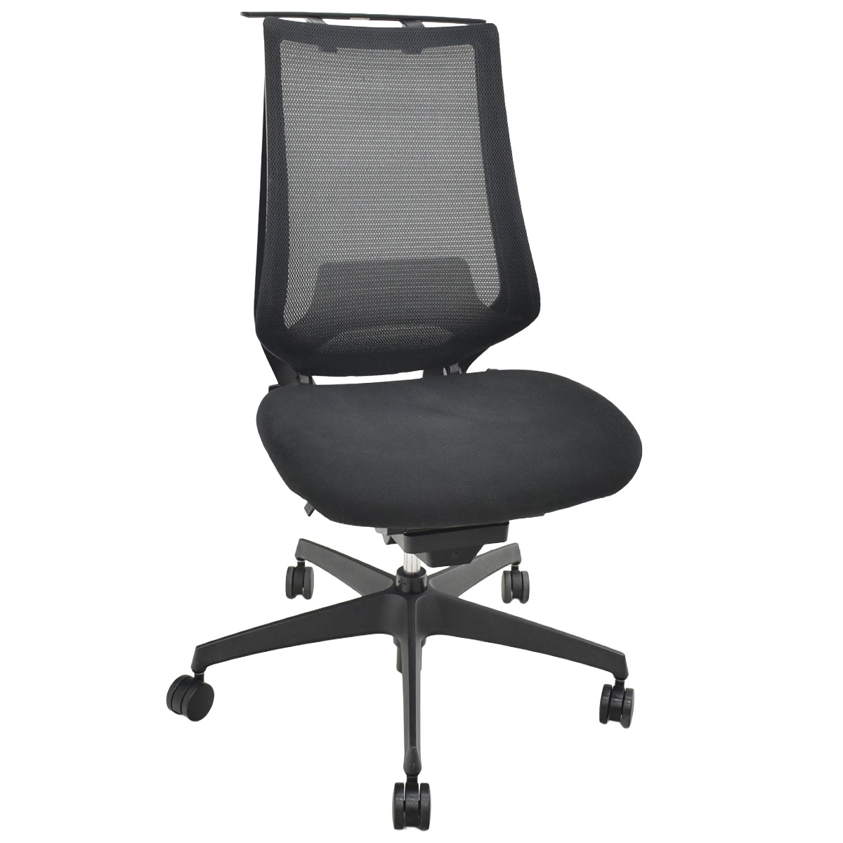 【中古】コクヨ　デュオラ　肘なし　ウレタンキャスター　ランバーサポート　ハンガー　2019年製　2026021604【中古オフィス家具】