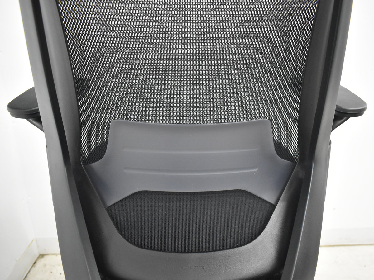 【中古】コクヨ　デュオラ　可動肘　ナイロンキャスター　ランバーサポート　ハンガー　2019年製　2026021605【中古オフィス家具】