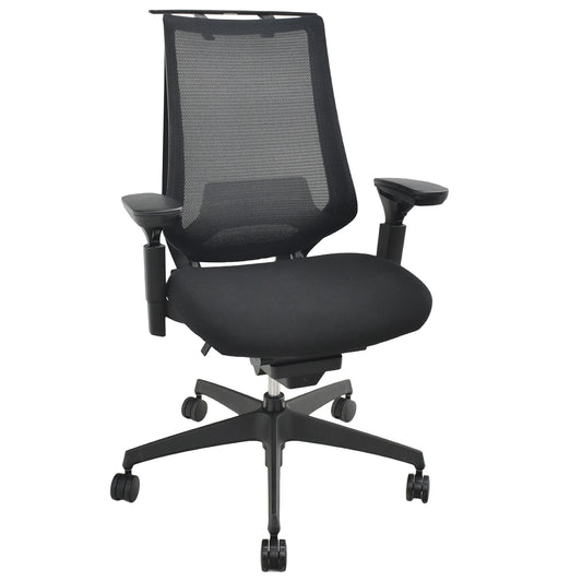 【中古】コクヨ　デュオラ　可動肘　ナイロンキャスター　ランバーサポート　ハンガー　2019年製　2026021605【中古オフィス家具】