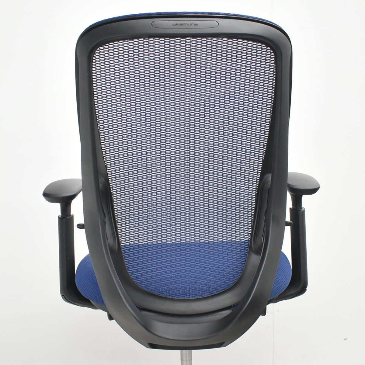 【中古】オカムラ　シルフィー　ハイバック　可動肘　前傾機能　バックカーブアジャスト　ポリッシュ　ネイビー　2026022404【中古オフィス家具】